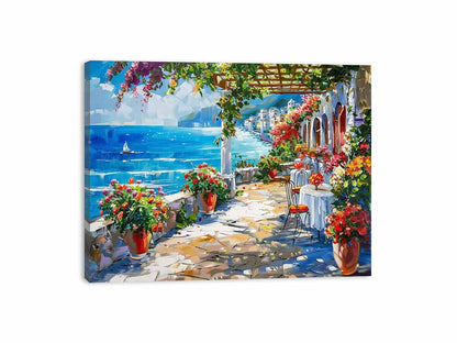 Mediterranean Canvas Painting Artwork