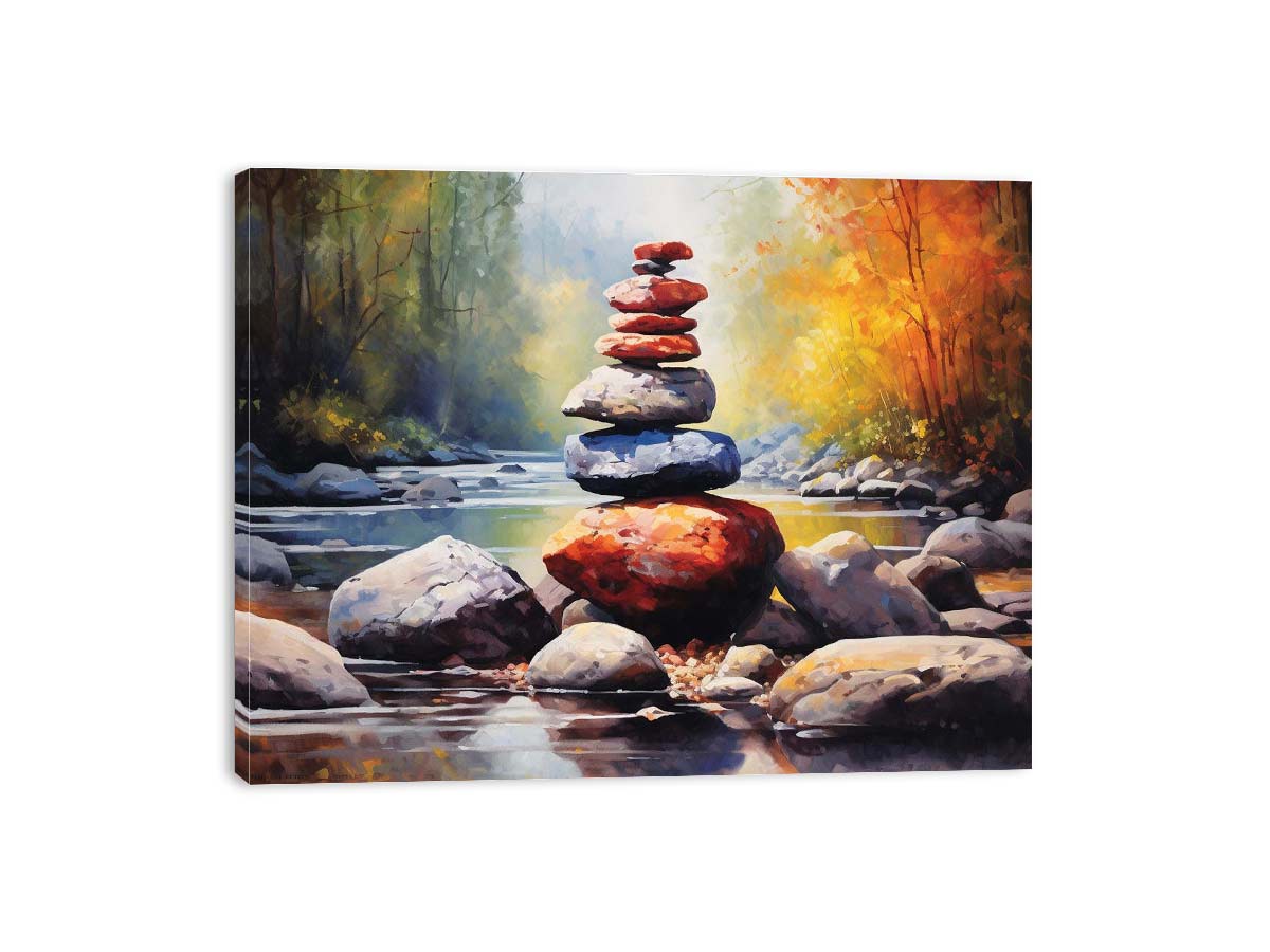 Stacking Stones Canvas Art Print