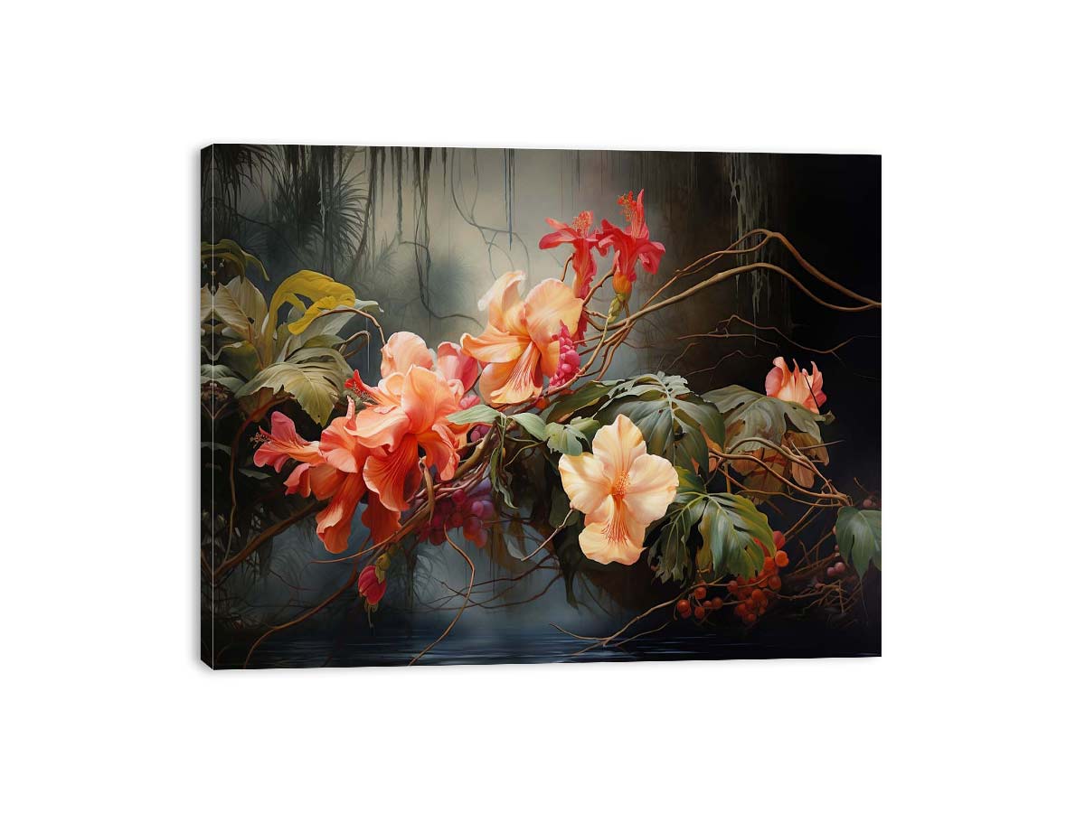Flower Botanical Art Canvas Art Print