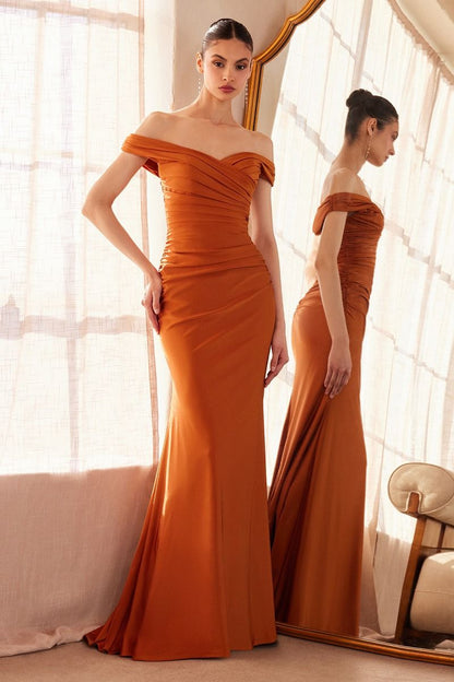 Off-the-shoulder sweetheart neckline fitted dress-11