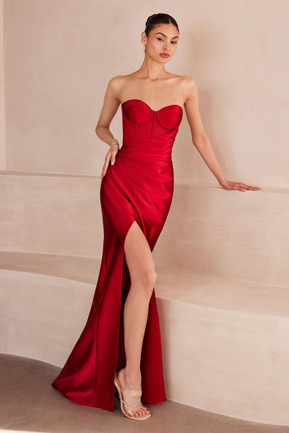 Strapless Fitted Dress With A Sweetheart Neckline-2