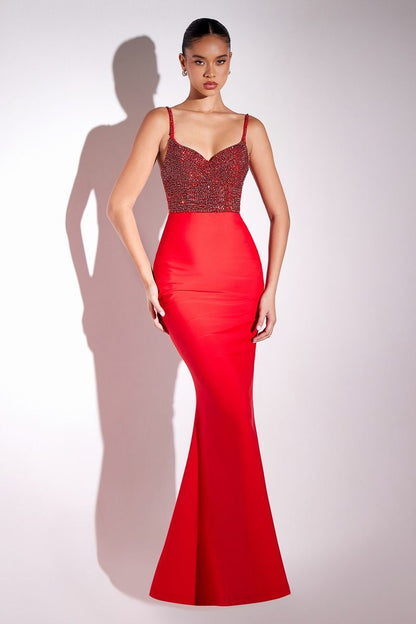 Fitted Dress With A Sweetheart Neckline, Spaghetti Straps And A Fully Beaded Bodice-3