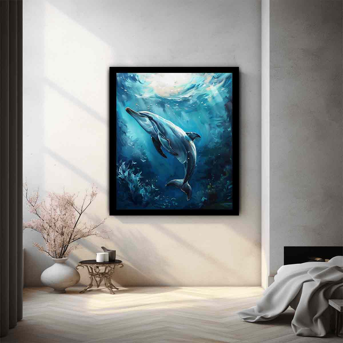 Dolphin Canvas Painting