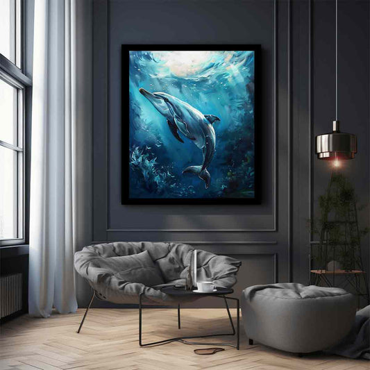 Dolphin Canvas Painting