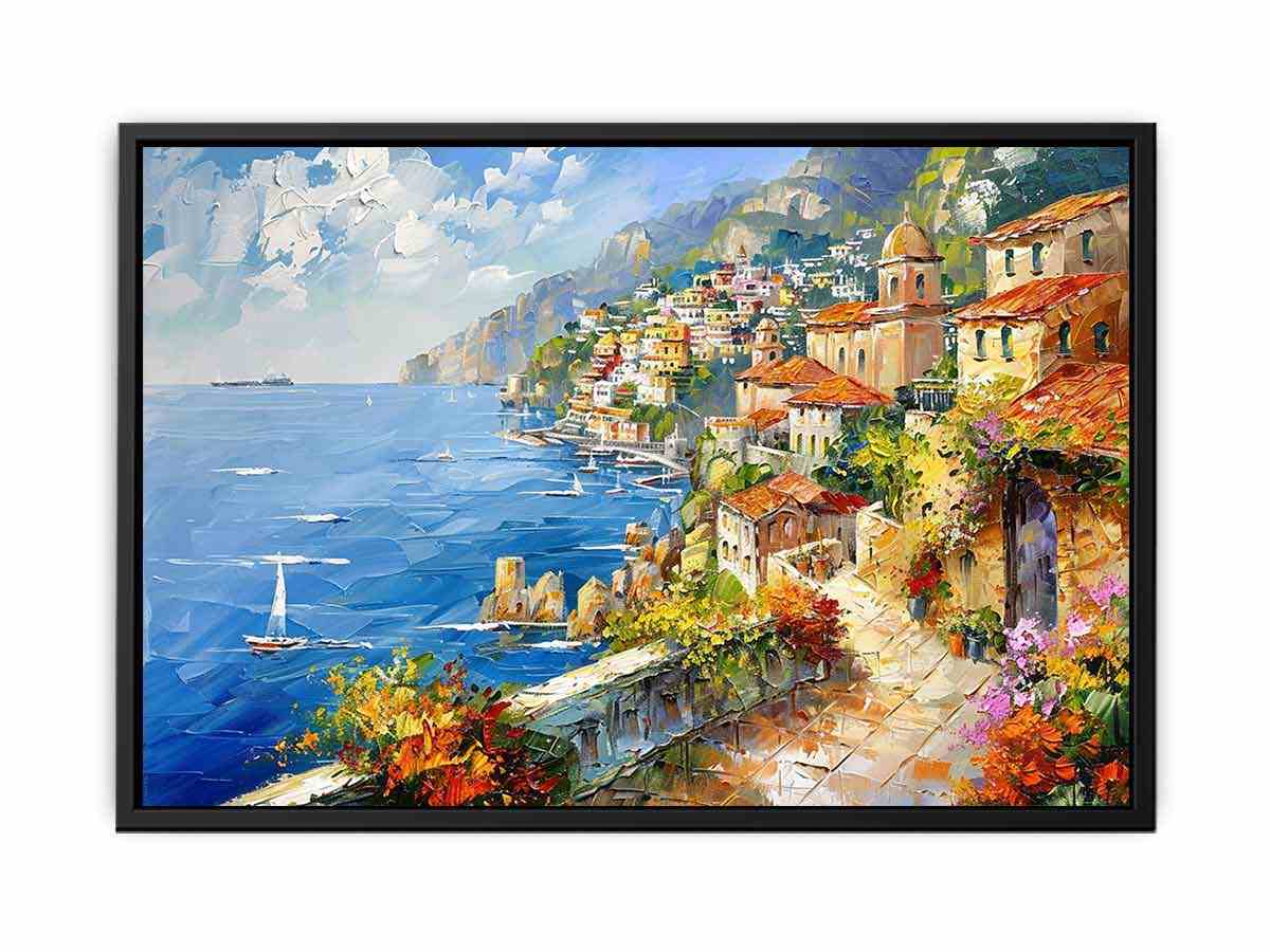 Mediterranean Beach Canvas Art Print