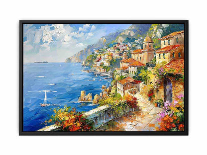 Mediterranean Beach Canvas Art Print
