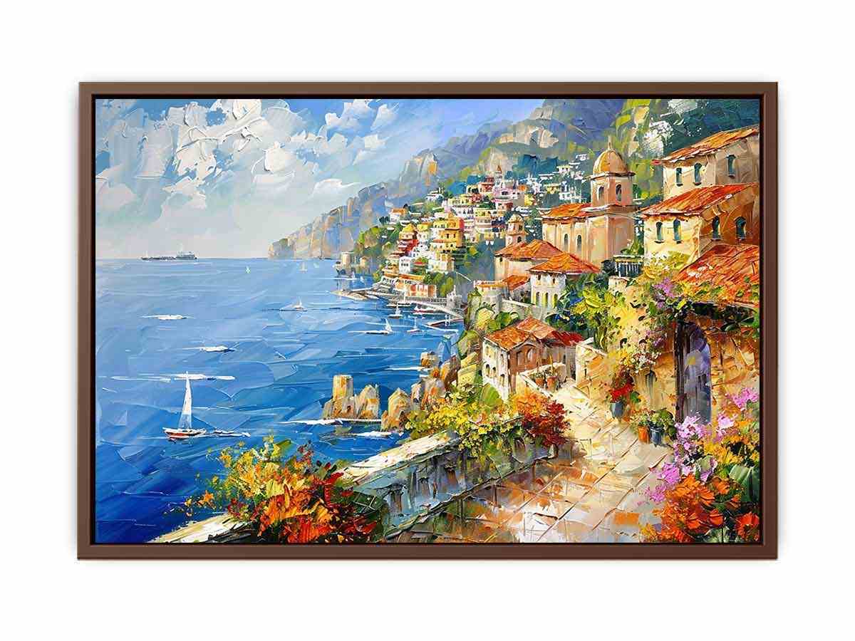Mediterranean Beach Canvas Art Print