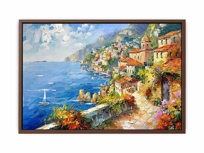 Mediterranean Beach Canvas Art Print