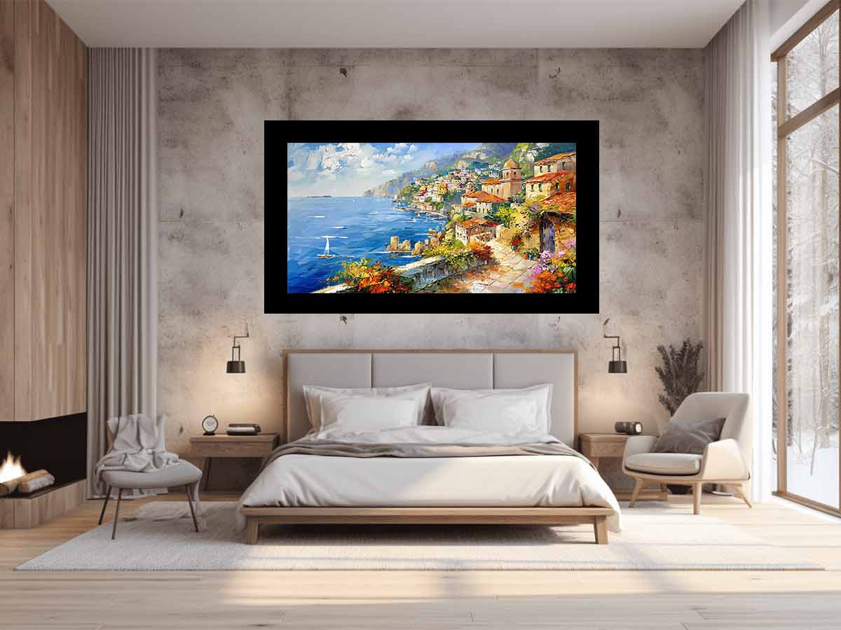 Mediterranean Beach Canvas Art Print