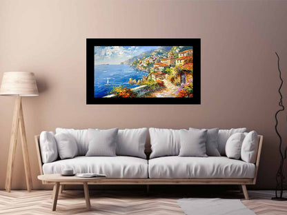 Mediterranean Beach Canvas Art Print