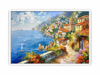 Mediterranean Beach Canvas Art Print