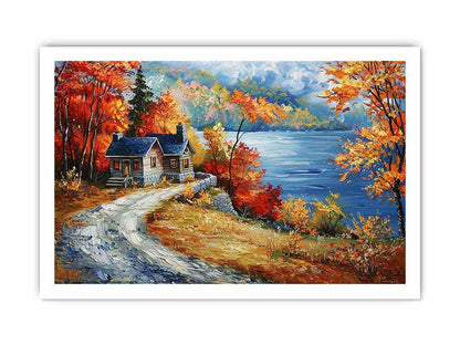 Autumn Road Wall Art painting