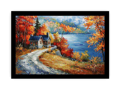 Autumn Road Wall Art painting
