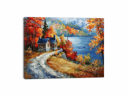 Autumn Road Wall Art painting