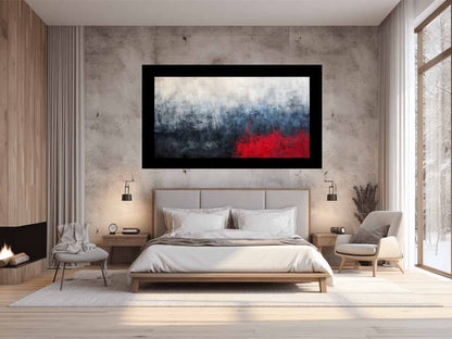 Red Blue Fine Art Painting